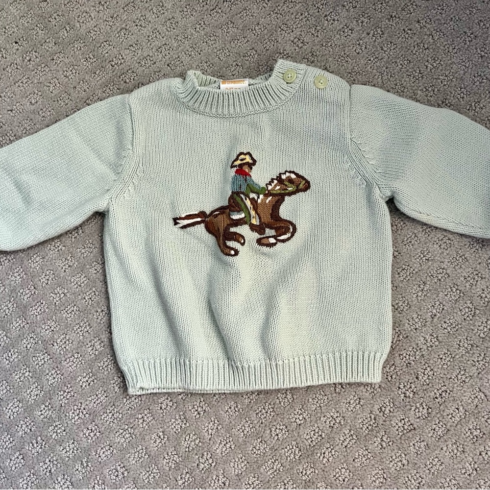 Vintage Gymboree Baby Boy Cowboy Knit Sweater